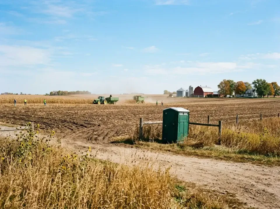 Porta Potty — Rural Setting — Porta Potty, Tractor, Grain Cart, Rural Setting, Porta Potty Rentals and Dumpster Rental in At…